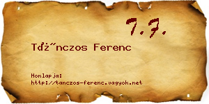 Tánczos Ferenc névjegykártya